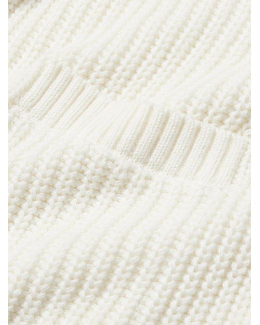 Frescobol Carioca Natural Claudio Ribbed Cotton And Cashmere-Blend Cardigan for men