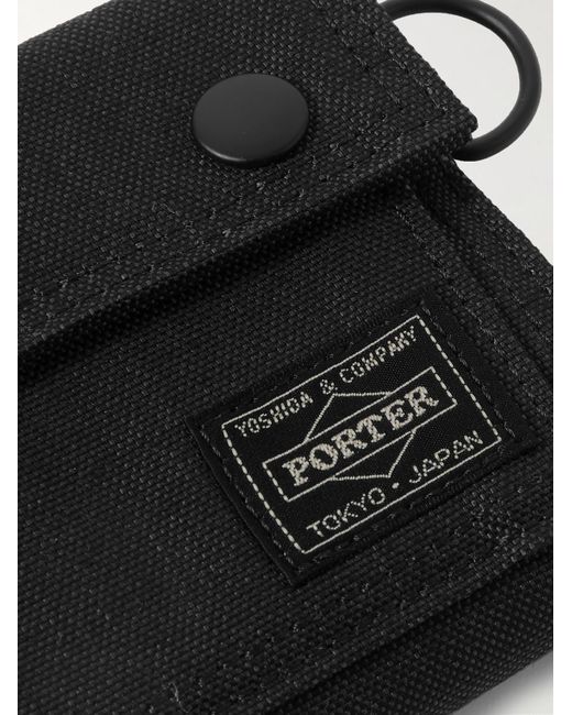 Porter-Yoshida and Co Black Smoky Cordura® Duck Canvas Billfold Wallet for men