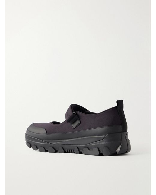 Amomento Black Rubber-Trimmed Tech-Shell Sandals for men