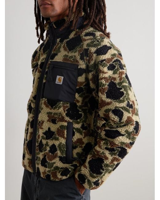 Carhartt Black Prentis Shell-trimmed Camouflage-print Fleece Jacket for men