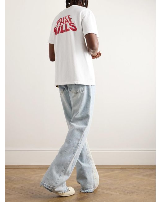 GALLERY DEPT. White Atk Printed Cotton-jersey T-shirt for men