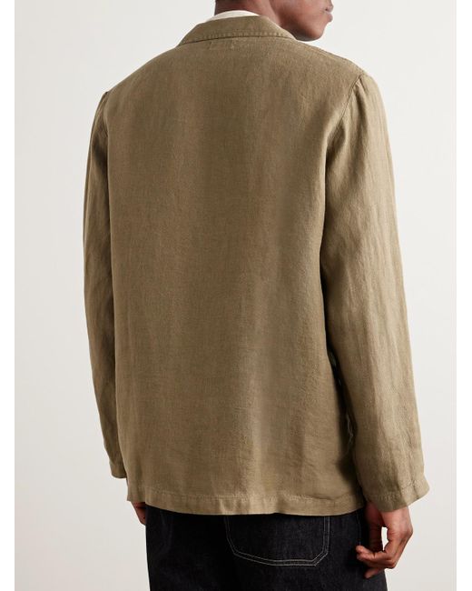 Corridor NYC Natural Unstructured Linen Blazer for men