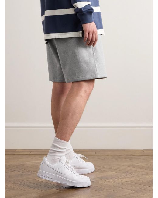 Nike Solo Swoosh gerade geschnittene Shorts aus Jersey aus einer Baumwollmischung mit Logostickerei in Gray für Herren