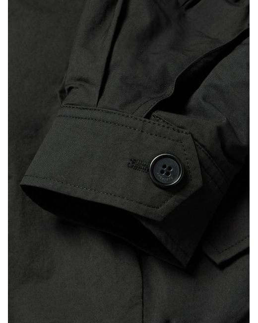 Amomento Black Padded Cotton-Blend Shell Bomber Jacket for men