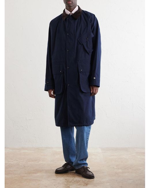 Drake's Blue Ripstop Cotton Jacket for men