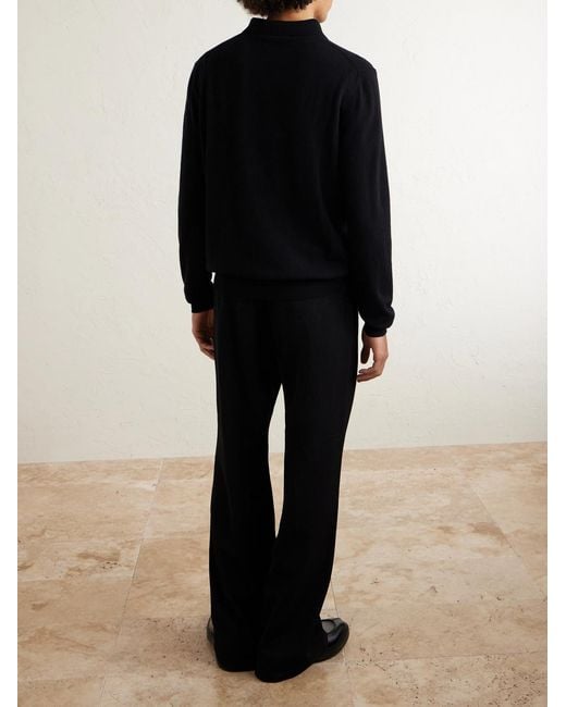 Jil Sander Blue Wool Polo Shirt for men