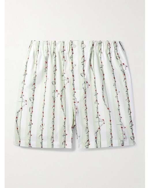 Bottega Veneta Natural Straight-leg Printed Cotton Shorts for men