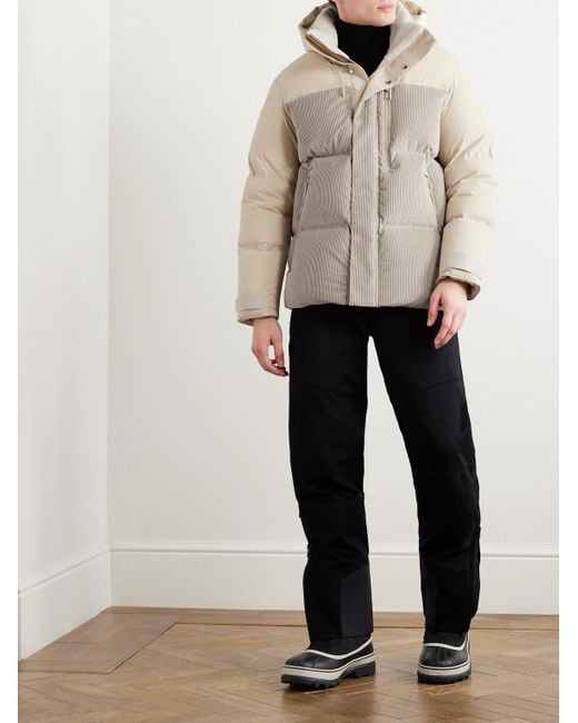 Zegna Natural Panelled Quilted Cotton-blend Corduroy Down Ski Jacket for men
