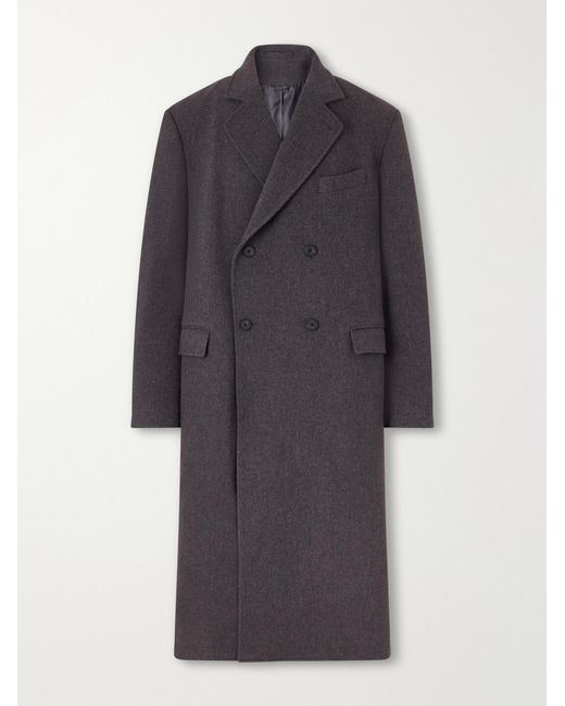 mfpen Blue Conference Double-Breasted Wool Coat for men