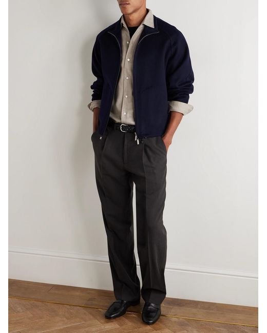 Zegna White Cotton And Cashmere-Blend Shirt for men