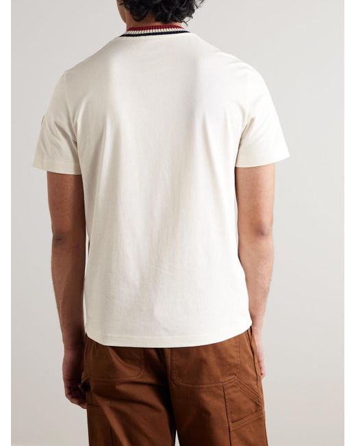 Moncler Natural T-Shirt With Logo for men