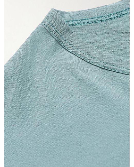 Sunspel Blue Slim-Fit Supima Cotton-Jersey T-Shirt for men