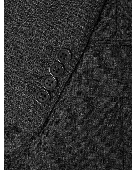 Canali Black Impeccable Super 130S Wool Suit Jacket for men