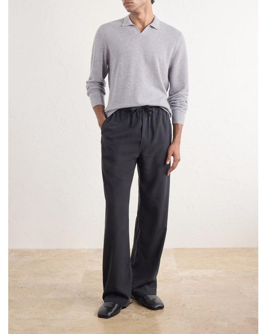 Orlebar Brown Gray Bresson Cashmere Polo Shirt for men