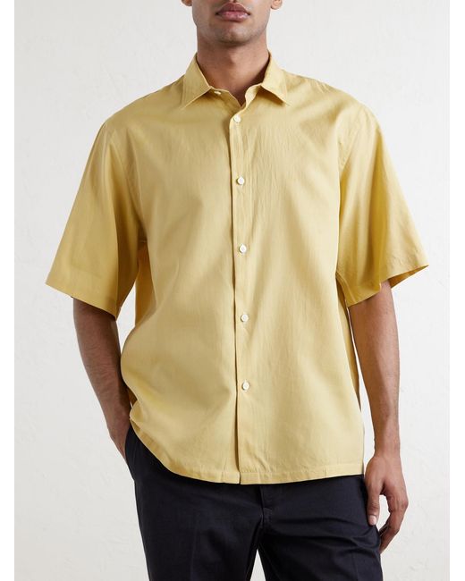 Kaptain Sunshine Yellow Cotton And Silk-blend Shirt for men