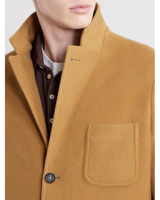 Massimo Alba Natural Baglietto Virgin Wool Overshirt for men