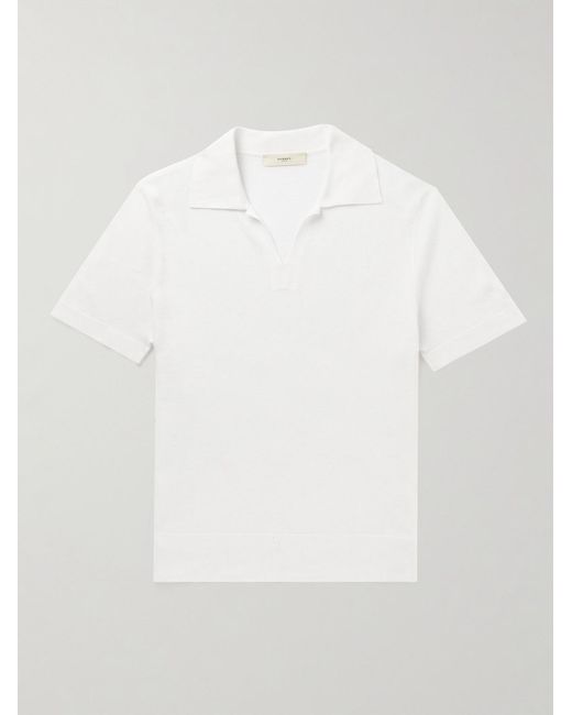 James Purdey & Sons White Slim-Fit Cotton Polo Shirt for men