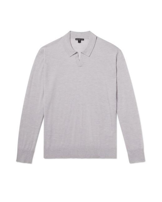 James Perse White Cashmere Polo Shirt for men