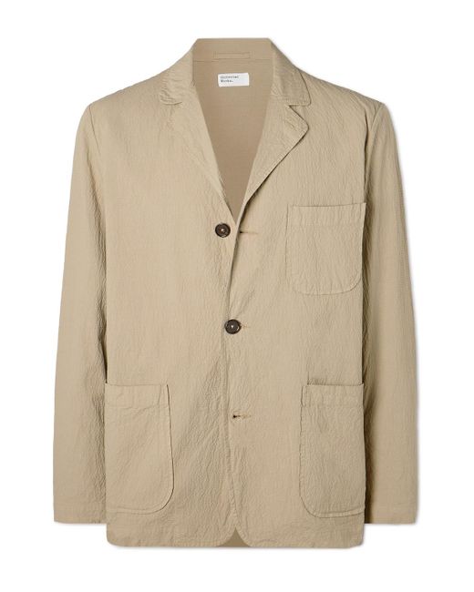 Universal Works Natural Cotton-blend Seersucker Jacket for men