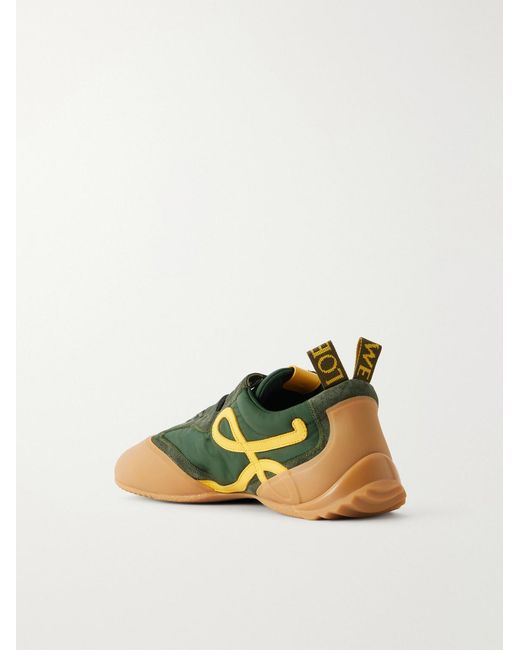 Loewe Green Grip Suede-trimmed Nylon Sneakers for men