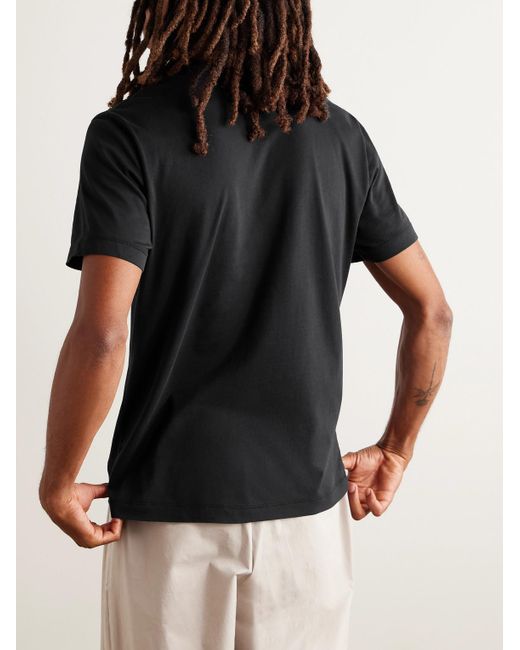 James Perse Black Lotus Brushed Cotton-jersey T-shirt for men