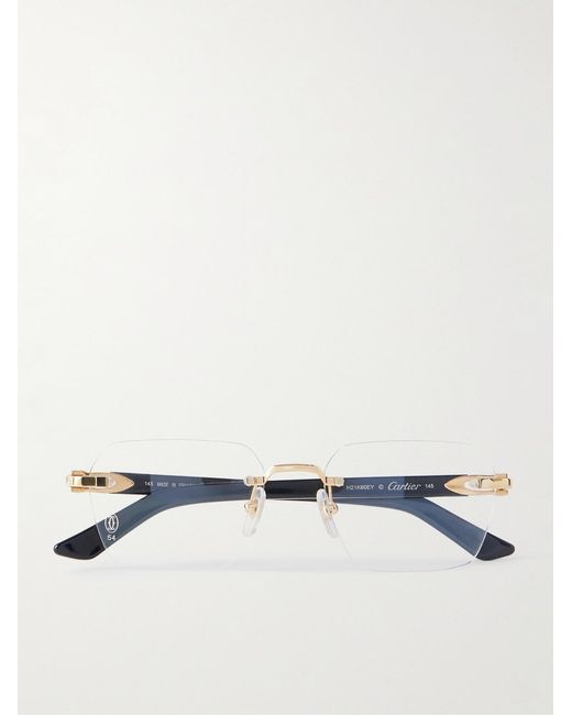Cartier Black Signature C Acetate And-Tone Glasses for men