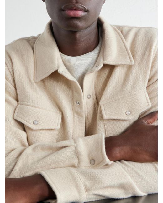 God's True Cashmere Natural Cashmere Shirt for men