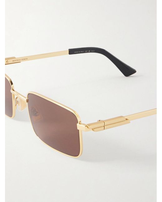 Bottega Veneta Natural Square-Frame-Tone Metal Sunglasses for men