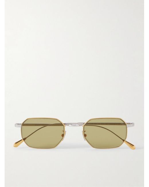 Cutler & Gross Natural Octagon-Frame-Tone And Rhodium Sunglasses for men