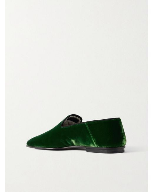 Tom Ford Green Steven Velvet Slippers for men