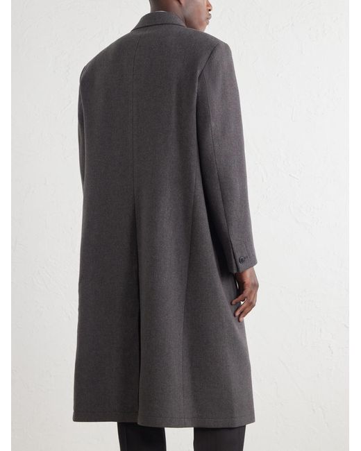 mfpen Blue Conference Double-Breasted Wool Coat for men