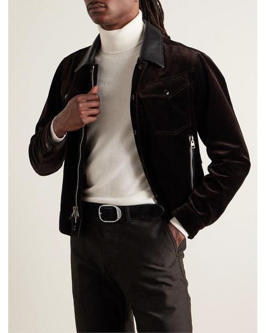 Tom Ford Black 4Cm Suede Belt for men