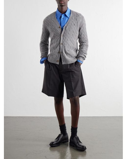 Polo Ralph Lauren Gray Wool And Cashmere-Blend Cardigan for men
