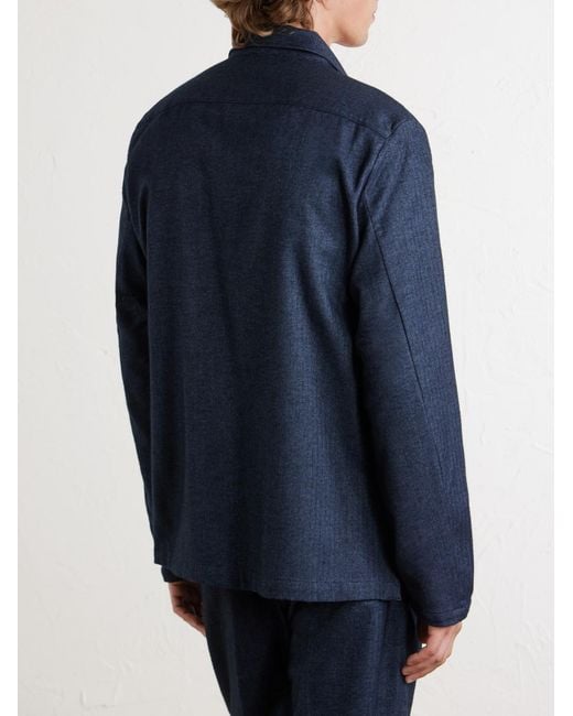 Massimo Alba Blue Florida Cotton Suit Jacket for men