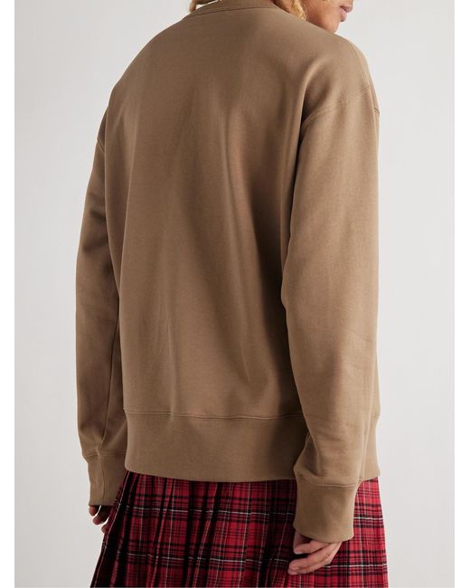 Acne Natural Fonbar Logo-Appliquéd Cotton-Jersey Sweatshirt for men