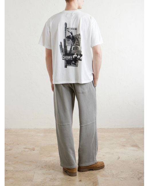 CHERRY LA White Logo-Print Cotton-Jersey T-Shirt for men