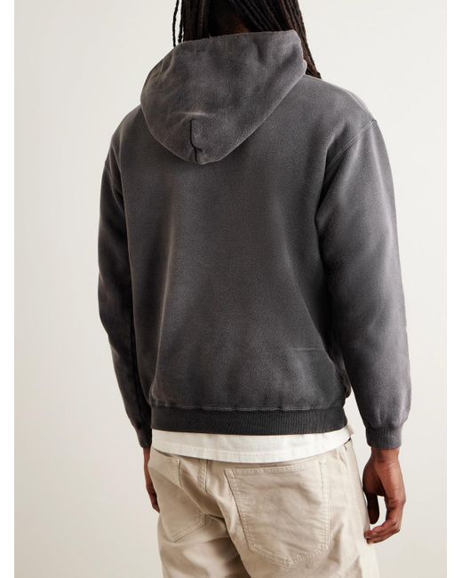 Neighborhood Gray One Of These Days Logo-Print Cotton-Jersey Hoodie for men