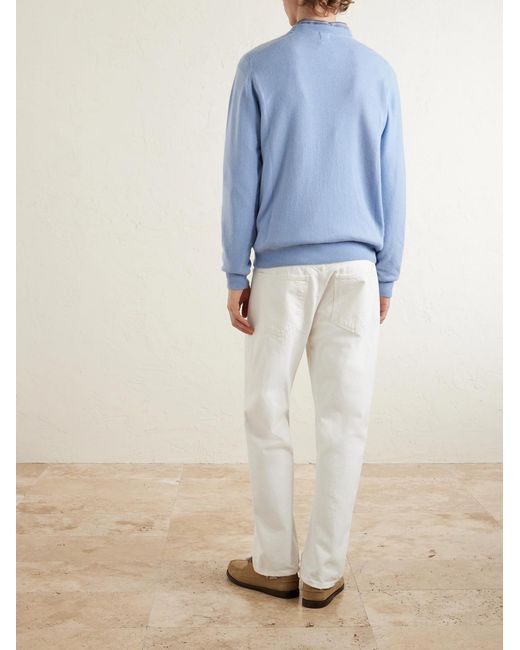 Massimo Alba Blue Cashmere Sweater for men
