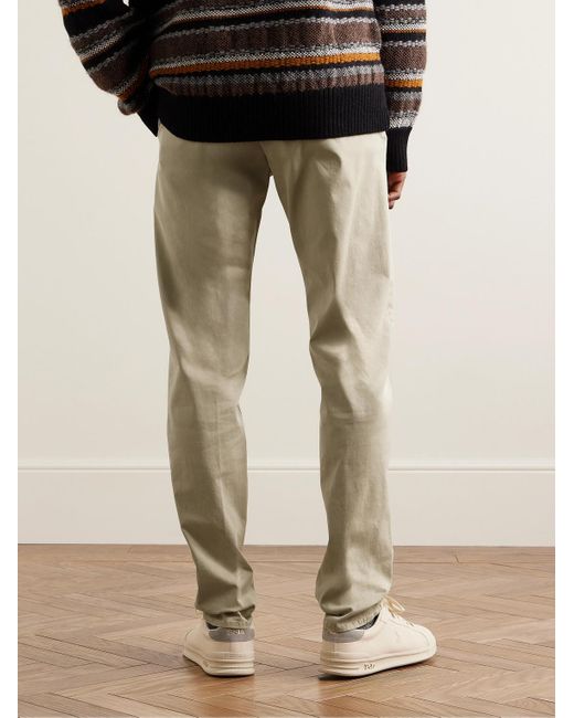 Incotex Natural Slim-fit Straight-leg Cotton-blend Gabardine Trousers for men