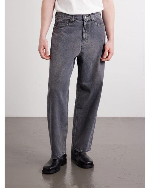 A.PRESSE Gray Wide-Leg Jeans for men