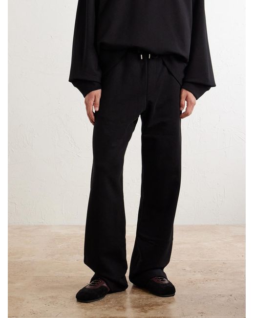 Dries Van Noten Blue Hamer Straight-Leg Cotton-Jersey Sweatpants for men