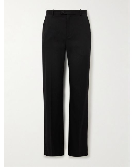 The Row Black Alistaire Straight-Leg Wool-Blend Twill Trousers for men