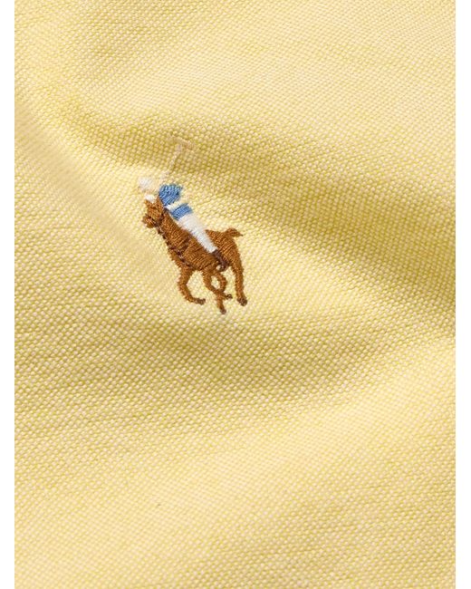 Polo Ralph Lauren Yellow Button-down Collar Logo-embroidered Cotton Shirt for men