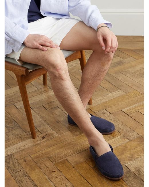Mulo Blue Garment-Dyed Canvas Espadrilles for men