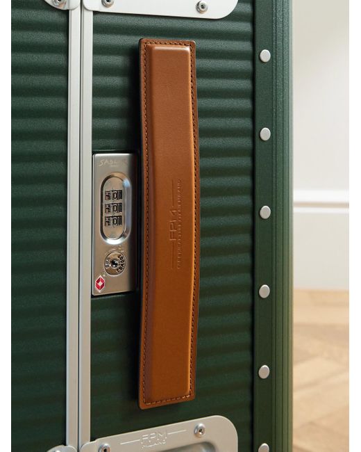 Fpm Milano Green Bank Spinner 68cm Leather-trimmed Polycarbonate Spinner Suitcase for men