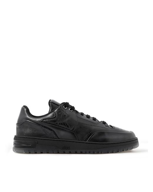Berluti Black Playoff Scritto Venezia Leather Sneakers for men