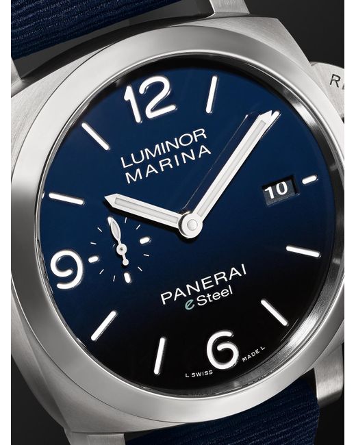 Panerai Blue Luminor Marina Automatic 44Mm Esteel And Recycled Pet Watch, Ref. No. Pam01157 for men