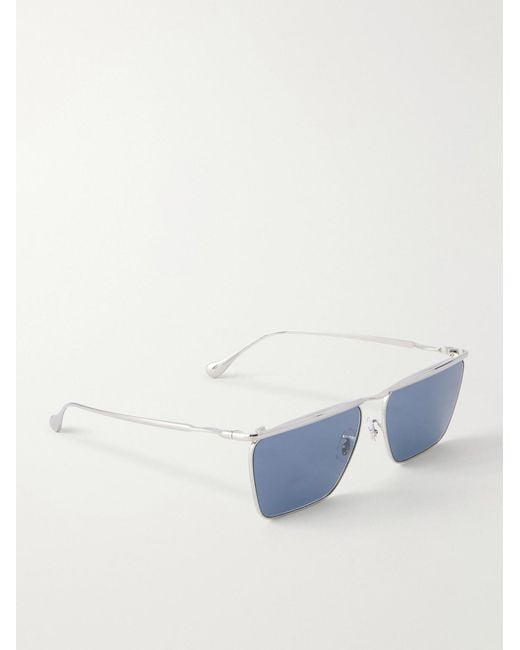Oliver Peoples Blue Jil Sander Edition 2 Aviator-Style-Tone Metal Sunglasses for men