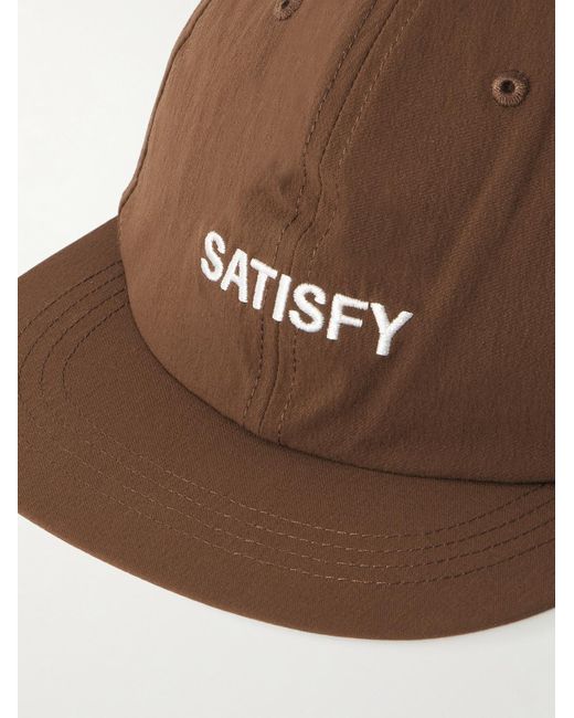 Satisfy Brown Logo-Embroidered Peaceshell Running Cap for men