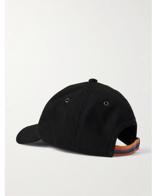 Paul Smith Black Suede Baseball Cap for men